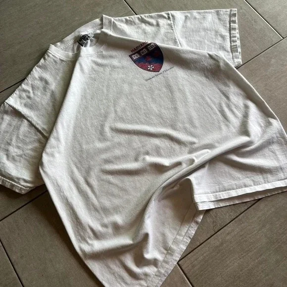 Vintage 90s pocket logo Harvard University white cotton t-shirt - Picture 2 of 8